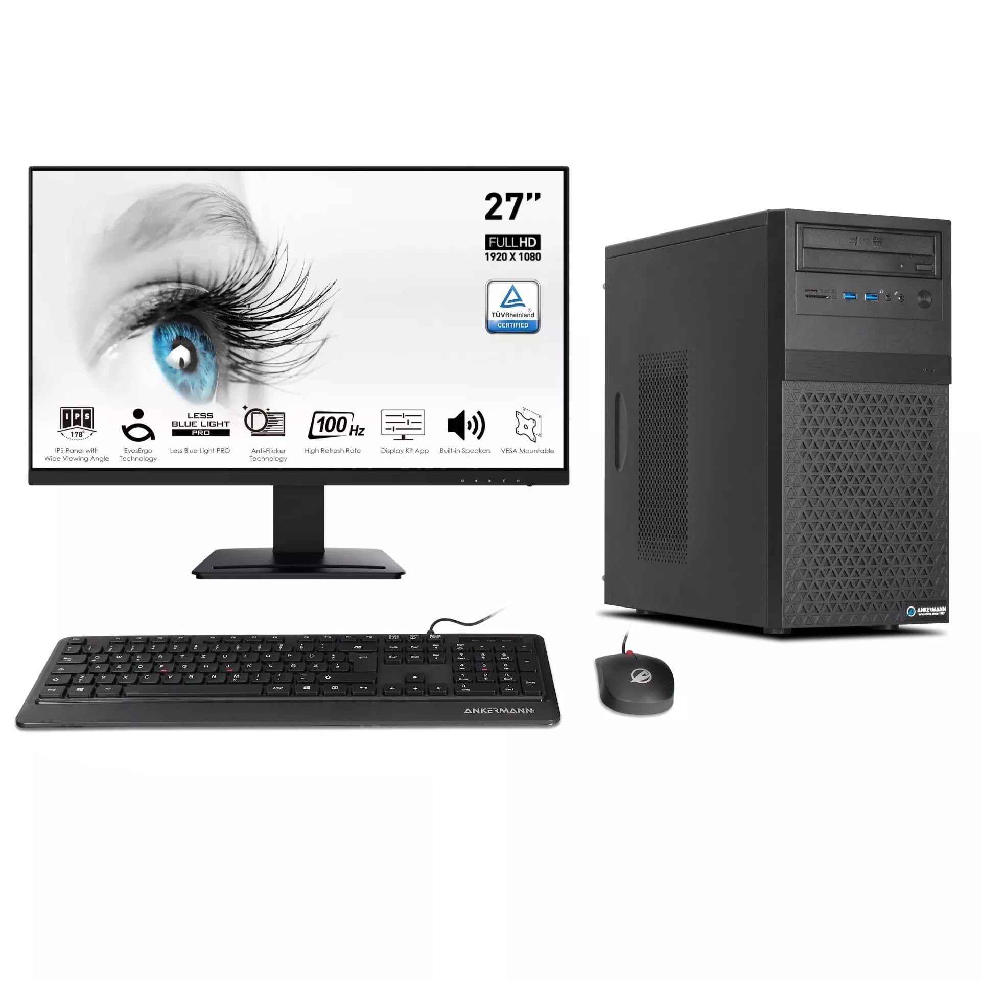  AnkerBusiness Office Work Complete Set per Professionisti con Intel Core i5-14400F e Monitor 27"
| AnkerBusiness Office